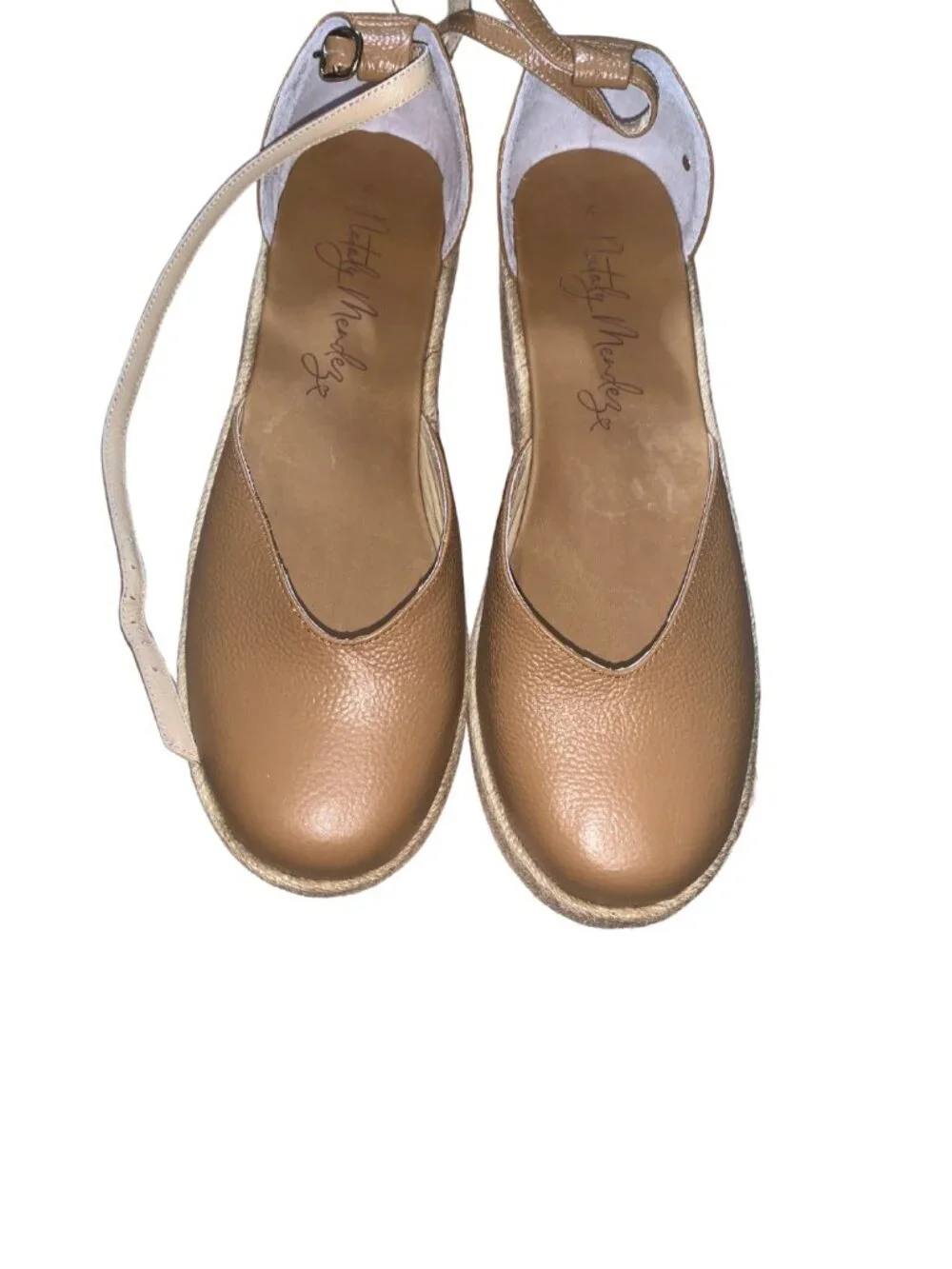 Nataly Mendez Camel Espadrilles - Low High Sandals - Sz 8 - New with Tag in Box